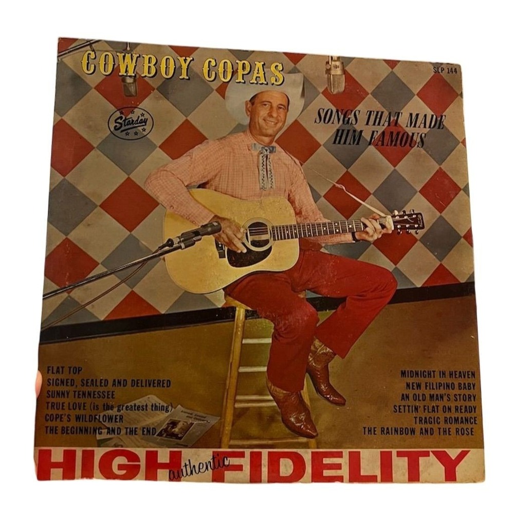 Cowboy Copas - Songs That Made Him Famous‎ LP Country Vinyl 1958 VG+ tested